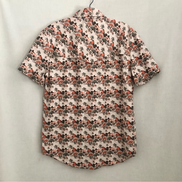 Rock & Roll Denim Snap Shirt Tropical Men's Small NWT - Picture 7 of 12